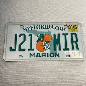 FL Vintage License Plate 06-05